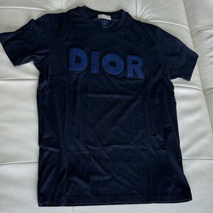 Dior Men's Navy Logo T-Shirt